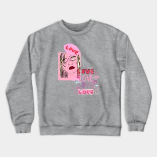 I LOVE PINK, LOVE YOURSELF Crewneck Sweatshirt